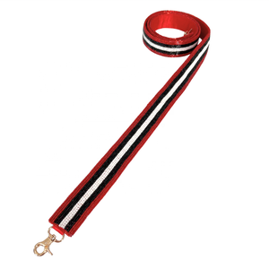 Sangle de sac rectangulaire élégante en coton rayé orange, noir et blanc, perlée, style sport, faite à la main, personnalisable - Product Image 4