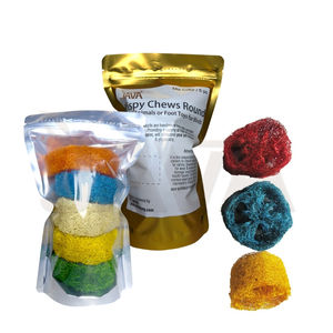 Jouets à mâcher durables pour petits animaux, hamsters et lapins, en loofah croustillant, ronds, pour le divertissement des animaux de compagnie - Product Image 1