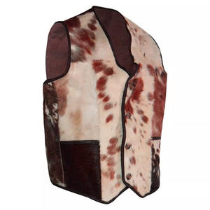 Nouvelle veste coupe-vent respirante en tissu tissé, fourrure de vache et imprimé, service OEM, cuir de vache véritable avec doublure en nylon - Product Image 1