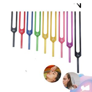 Ensemble de diapasons Solfeggio, 9 pièces, pour la thérapie sonore par vibration, guérison des chakras et du DNA - Product Image 1