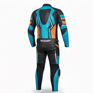 Combinaison de course moto en cuir professionnelle durable, deux pièces, équipement de moto, protection intégrale du corps, équipement de sécurité pour motards - Product Image 2