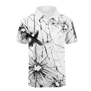 Camiseta Polo Sublimada Cómoda e Informal para Hombre, de Secado Rápido, de Algodón y Fibra de Bambú, Transpirable, de Manga Corta - Product Image 1
