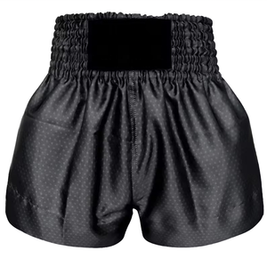 Pantalones cortos de boxeo de satén azul con cintura elástica, cómodos para entrenar en todas las estaciones - Product Image 4