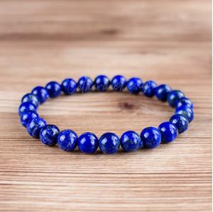 Natural Lapis Lazuli Blue <b>Beaded</b> <b>Bracelet</b> for Healing Reiki Energy Unisex Gift Jewelry 8mm - Product Image 4