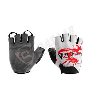 Gants de cyclisme en cuir de qualité supérieure, sur mesure, respirants, à demi-doigts, antidérapants, avec protection en néoprène - Product Image 4