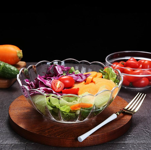 Acrylic <b>Salad</b> <b>Bowl</b> With Scallop Edge Dishwasher Safe Modern Design For Party Use Tableware <b>Salad</b> <b>Server</b> <b>Bowl</b> - Product Image 1