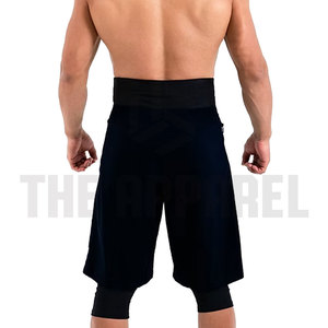 Pantalones Cortos Awrah con Logotipo Personalizado, 100% Poliéster, Color Blanco Sólido, Ropa de Playa Musulmana para Hombre, Cubre Awrah de 2 Capas, Transpirable y de Secado Rápido - Product Image 5