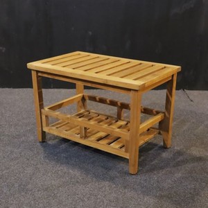 Modern Wooden <b>Stool</b> Handmade Minimalist Design Solid Teak Wood Home Furniture <b>Bathroom</b> Living Room Apartment Use Model ST003 - Product Image 1