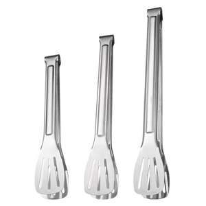 Añade a tus utensilios de cocina las elegantes pinzas de cocina de acero inoxidable para asar y servir carne a la parrilla, con un diseño elegante. - Product Image 1