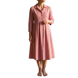 Vestido de Maternidad de Algodón Ecológico de Fábrica Directa con Logotipo Personalizado, Vestido de Lactancia Suave y Elástico para Mujer, Transpirable y Cómodo - Product Image 5