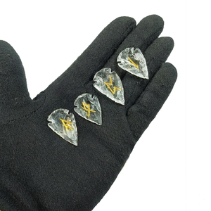 High quality clear <b>crystal</b> arrowhead rune <b>set</b> <b>Crystal</b> Rune Wicca Energy natural stone for Divination and Intuition Meditation - Product Image 2