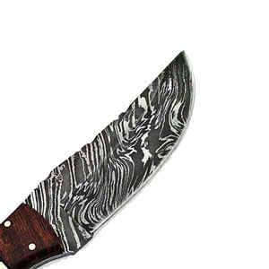 Couteau de chasse multifonctionnel à lame fixe en acier Damas fait main BestWholesale, manche en noyer, personnalisable OEM, survie en extérieur - Product Image 3