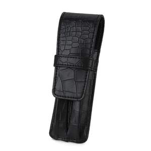 Estuche de Lujo para Bolígrafos, en Cuero Negro con Patrón de Cocodrilo, Hecho a Mano, con Impresión Serigráfica, Protector y Organizador, Compatible - Product Image 2