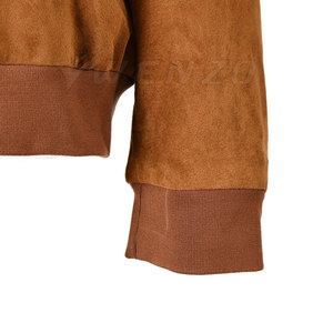 Stylish Outerwear Soft Touch Comfortable Fit Durable Stitching Modern Fashion Streetwear Men <b>Suede</b> Leather <b>Jacket</b> - Product Image 5