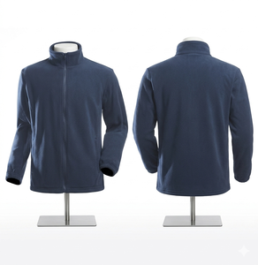 เสื้อแจ็คเก็ตทำงานผ้าฟลีซเนื้อนุ่มพรีเมียม 340 GSM สีเขียวมะกอกอ่อน แต่งแผงตัดต่อ พร้อมป้ายปักแบบกำหนดเอง เหมาะสำหรับเดินป่าและตั้งแคมป์ - Product Image 6
