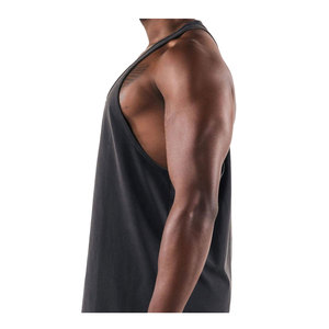 Débardeurs pour hommes en polyester/coton tricoté, grandes tailles, sans manches, pour la gym, le sport, coupe ajustée, décontracté, course à pied, fitness, respirant, couleur unie - Product Image 4