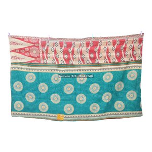 Kantha <b>Quilts</b> Gudri Indian Reversible Hand Stitched Heavy <b>Throw</b> Old Sari Blanket Patch Work Heavy 3 To 5 Layers Kantha <b>Quilt</b> - Product Image 3