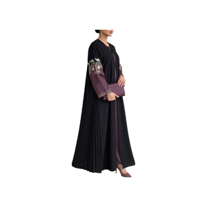 Mint Green Floor Length <b>Abaya</b> With Embroidered High Neck Long Sleeve Modest Muslim Women's Daily Wear Dress for <b>Wedding</b>/Party - Product Image 4