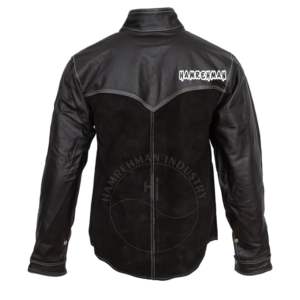 เสื้อแจ็คเก็ตหนังวัวสำหรับงานเชื่อม ทนความร้อน ป้องกันอันตราย  แบบสั่งทำพิเศษ สำหรับงานหนัก - Product Image 2