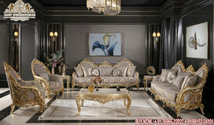 Juego de Sofás de Estilo Clásico de Siete Plazas para Sala de Estar, Tallado Real en Madera de Teca Maciza, Sofá de Sala de Estar de Estilo Europeo, Juego de Sofás de Lujo - Product Image 6