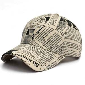 Gorras para Hombre y Mujer, Primavera Verano, Moda Retro, Gorra de Béisbol con Diseño de Periódico, Gorra Coreana para Deportes al Aire Libre, Protección Solar - Product Image 6