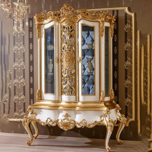 French Luxury Style Dining <b>Table</b> Set Mahogany Durable Solid Back Eco-Friendly Display Cabinet <b>Buffet</b> Hotel Villa Furniture - Product Image 5