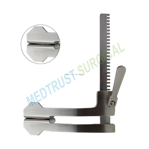 Retractor de Costillas Finochietto, Espaciador Mediano, Hoja Fenestrada, Retractor Neonatal, Juego de Instrumentos Manuales de Acero Inoxidable - Product Image 2