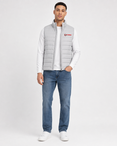 Gilet matelassé noir pour homme Fly Humble Sportswear, col montant, fermeture éclair, coupe-vent, vêtement d'extérieur d'hiver, style décontracté, OEM 2026 - Product Image 2