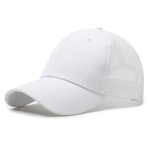 <b>Light</b> Blue Unisex Mesh Trucker <b>Hat</b> 6-Panel Adjustable Snapback Casual Cap Breathable Outdoor Spring Summer Adult Fit - Product Image 4