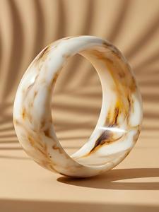 Brazalete de Resina Epoxi Ecológico con Forma Geométrica Redonda Exagerada y Diseño Grueso, Técnica de Fundición, para Mujer - Product Image 1