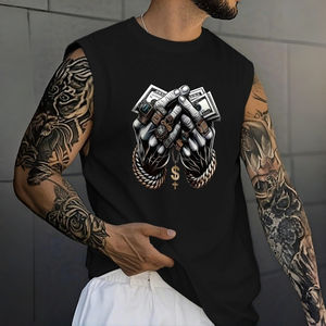 Chaleco Deportivo Personalizado para Hombre, con Estampado Puff, Transpirable, Sin Mangas, Tejido, de Verano, de Alta Calidad, Secado Rápido, Tallas Grandes - Product Image 1