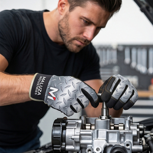 Factory Price Custom Mechanic <b>Gloves</b> Anti Slip Touchscreen <b>Moisture</b>-Wicking Polyester Padded Palm Multi-Purpose Automotive - Product Image 4