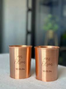 <b>Large</b> Copper <b>Mugs</b> With Handle Double Wall Minimalist Design For Dining - Product Image 3