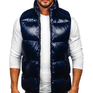 Custom logo Men's Puffer Vest Winter Down Padded Gilets Men's Bubble Vest Men Sleeveless Down <b>Jacket</b> <b>Warm</b> Puffer Vest - Product Image 4