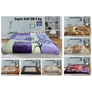 Luxury 100% Polyester Supersoft Mink Blanket 5.5 KG Soft Warm Winter Raschel Blanket Dot Pattern Folded for <b>Bed</b> Use Home Hotel - Product Image 5