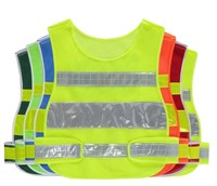 Gilet de sécurité réfléchissant jaune haute visibilité ANSI Classe 2 avec LED clignotante, imperméable, logo personnalisé – Commandez maintenant !