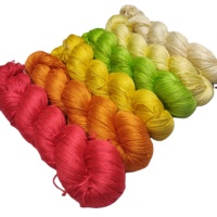 Fil de soie filé Hank 100% pure soie véritable écologique certifié ISO fil filé à noyau de qualité supérieure pour tricoter la broderie couleur personnalisée