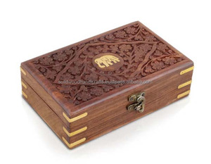 กล่องเก็บเครื่องประดับไม้ส่วนบุคคลกล่องไม้แกะสลักทำด้วยมือ - Product Image 4