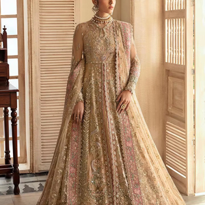 Robe de mariée pakistanaise moderne en dentelle rouge, longue, coupe trapèze, pour demoiselle d'honneur, grandes tailles, tendance, pour femme - Product Image 1