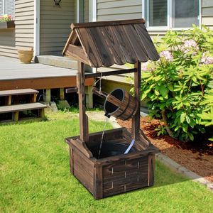 Fontaine à souhaits rustique pour jardin extérieur 220V, accent décoratif - Product Image 2