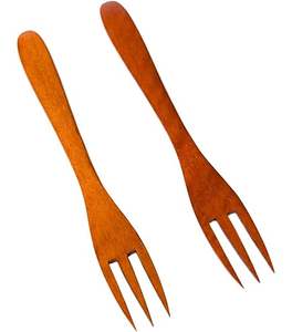 Juego de tenedores de madera de acacia de diseño duradero para el hogar y el jardín, vajilla para la mesa, utensilios de comedor, tenedor de madera natural, tamaño personalizado - Product Image 5