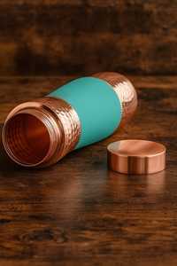 Botella de Metal y Cobre para Bebidas, Diseño Esmaltado, Tapa Hermética, Apta para Lavavajillas, Unisex - Product Image 6