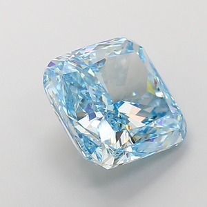 Diamante Sintético Azul de Laboratorio de 10.08 Quilates, Corte Cojín, Claridad VVS2, Pulido EX, Color Azul Intenso, de Primera Calidad - Product Image 4