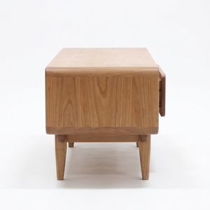 Mueble de TV Moderno de Mediados de Siglo, de Madera de Teca Sólida Premium, con Cajón de Almacenamiento, Mueble para Sala de Estar - Product Image 3