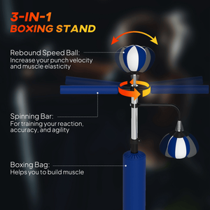 Sacco da Boxe/Vasca per Allenamento di Velocità con Supporto e Sacco Veloce per un Allenamento Efficace - Product Image 2