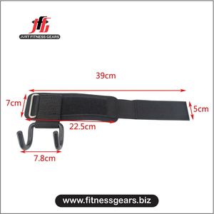 ตะขอเกี่ยวยกน้ำหนัก JUST FITNESS คุณภาพสูง ทนทาน กันลื่น ระบายอากาศได้ดี พกพาสะดวก (วัสดุทำจากนีโอพรีน) สีสันปรับแต่งได้ - Product Image 5