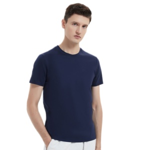 T-shirt homme en coton mercerisé 190 g/m², col rond, manches courtes, pour impression de logo, tee-shirt décontracté premium pour homme, vente en gros - Product Image 5