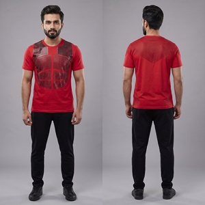 T-shirt de sport pour homme en coton 100% avec col en V, 300 g/m², respirant, pour la musculation, vente en gros en Australie, logo personnalisé - Product Image 2