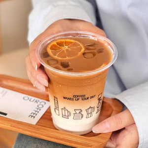 Gobelet en plastique transparent jetable avec couvercle, 8 oz, 10, 12, 16, 24, 32 oz, impression personnalisée du logo, <span class=keywords><strong>film</strong></span> d'étanchéité en PP PET, dessert, bubble tea, café - Product Image 5