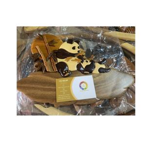 Art en bois Intarsia tridimensionnel fabriqué à la main/signes de nom en bois personnalisés avec intarsia pour la décoration murale de la maison - Product Image 5